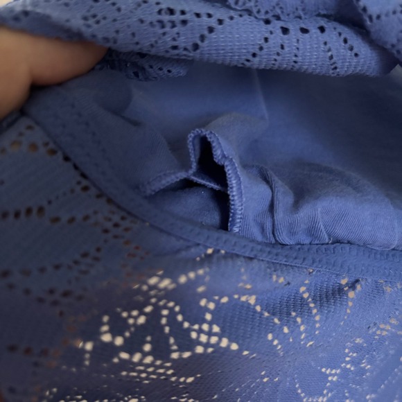 Aerie Blue Purple Lace Padded Bralette Adjustable Strappy Back Women Bra - Picture 6 of 6